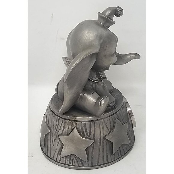 Disney Dumbo Limited Edition Pewter Clock Figure Quartz #412/5000 Malaysia WORKS - Picture 2 of 16